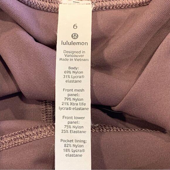 Lululemon Mesh In Motion Crop *23" Antique Bark Size 6 - Picture 6 of 10